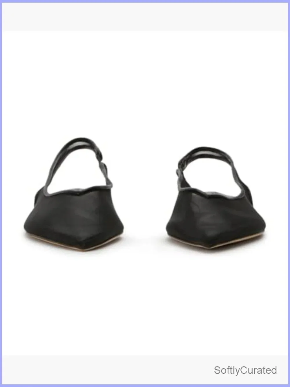 Mesh Slingback Ballet Flats Women Pointed Toe Slip On Low Heels Casual Work - Picture 3 of 4